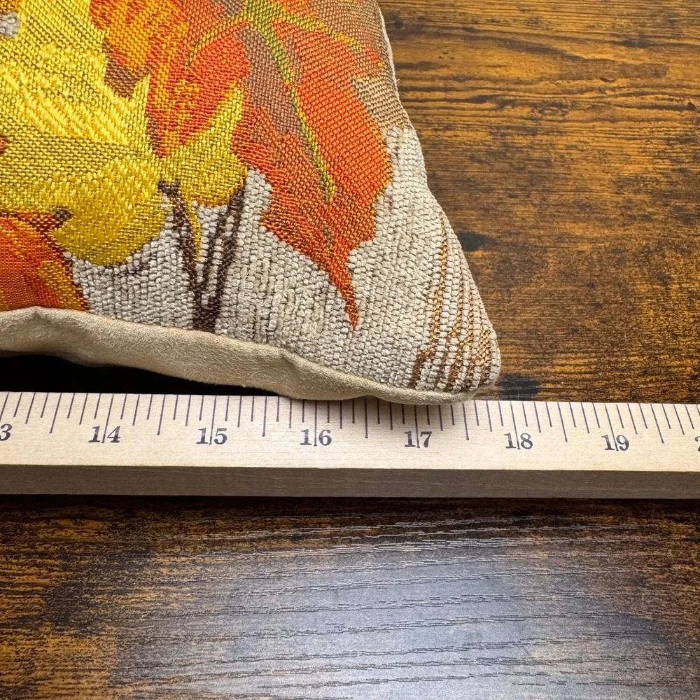 Brentwood Originals October Harvest Pumpkin Throw Pillow 18 x 18 Autumn Decor